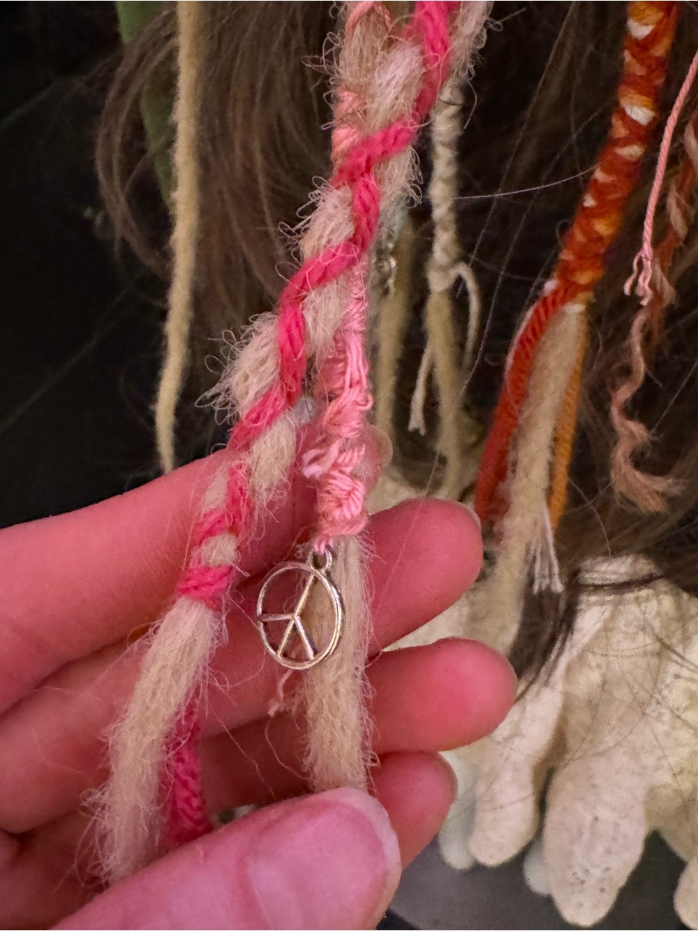 Boho Wrapped Hair Extensions in Natural Brown with Blonde & Warm Tones - Picture 7 of 8
